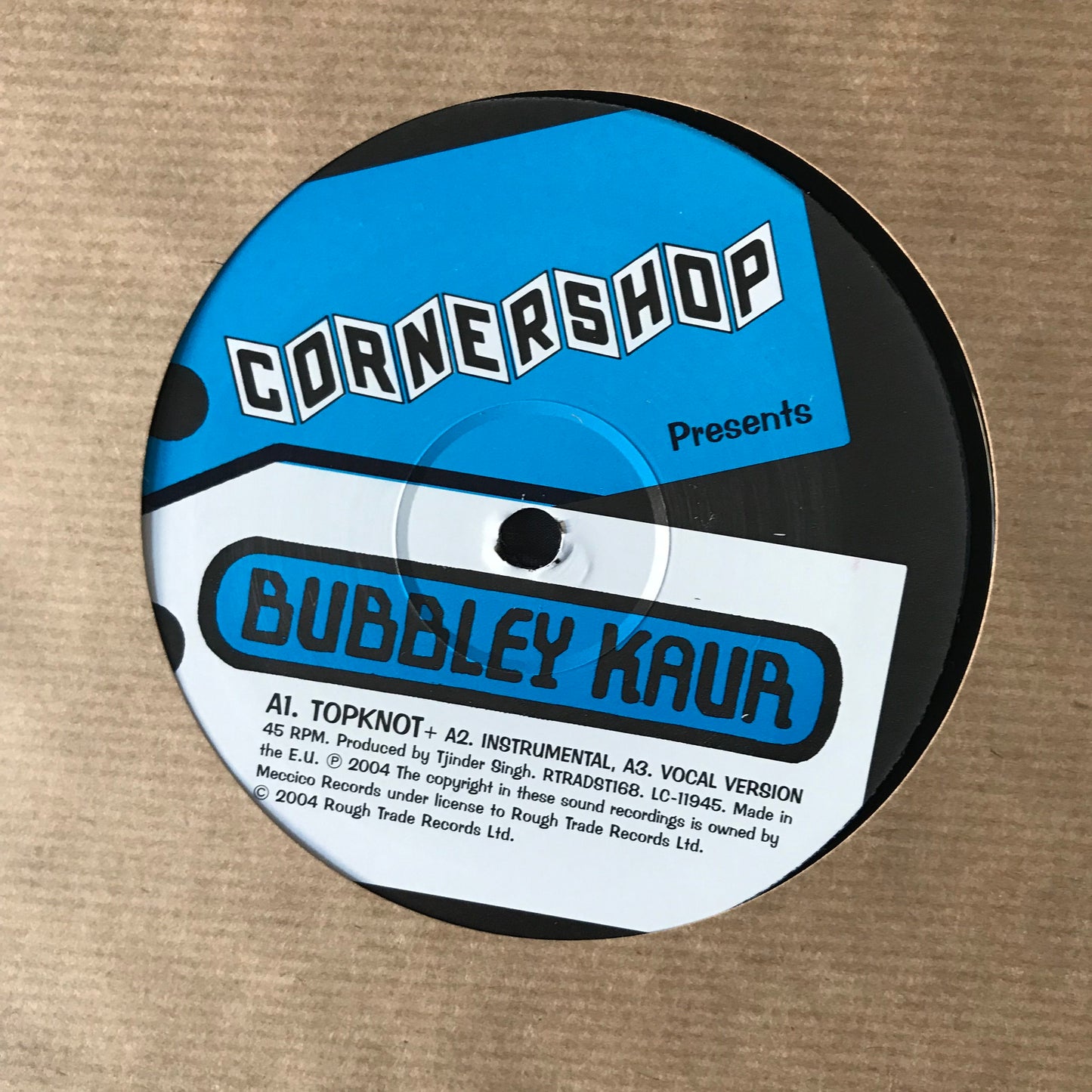 Cornershop 'Topknot'/'Natch' Double A vinyl feat. Bubbley Kaur