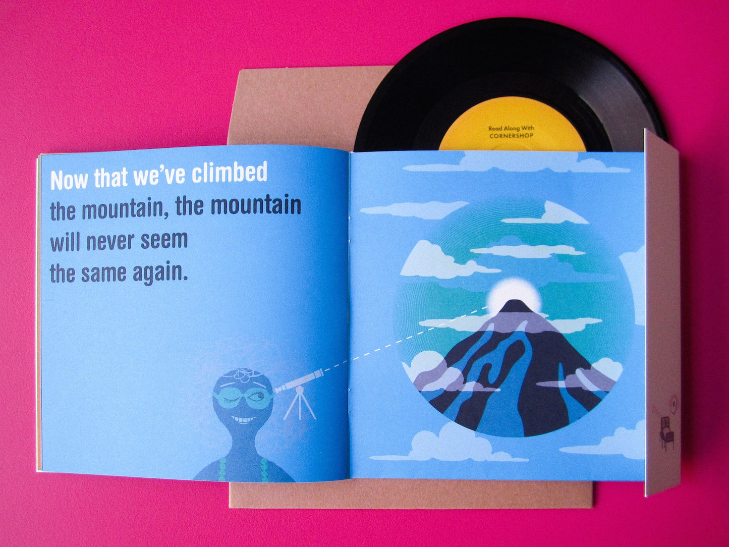 'What Did The Hippie Have In His Bag?' – read along book vinyl by Cornershop